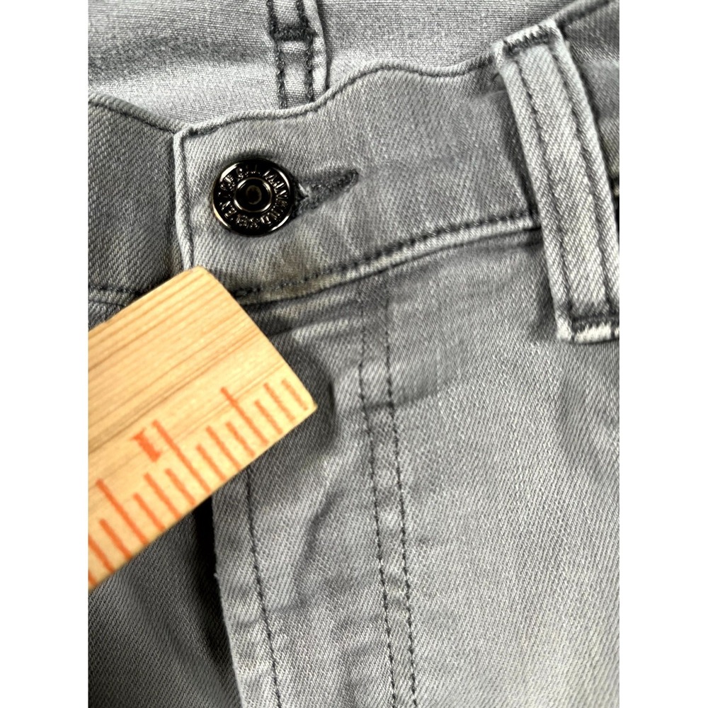 7 For All Mankind Slimmy Jeans Mens 32 Gray Denim Cotton Stretch Straight Leg - Picture 6 of 12